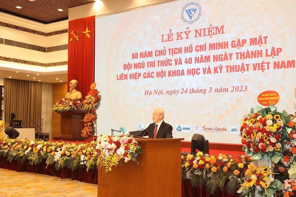Tổng Bí thư Nguyễn Phú Trọng phát biểu chỉ đạo. (Ảnh: Trí Dũng/TTXVN)