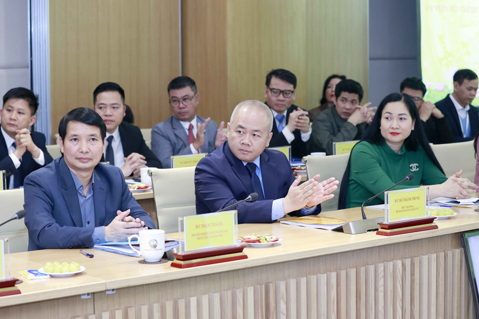 Đại biểu dự cuộc làm việc. (Ảnh: Doãn Tấn/TTXVN)