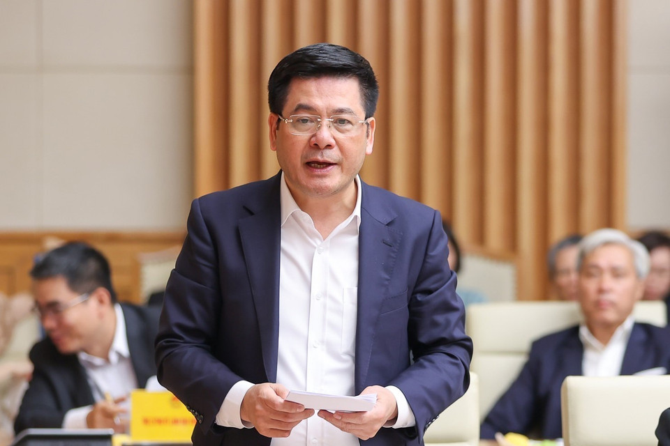 Bộ trưởng Bộ Công Thương Nguyễn Hồng Diên phát biểu. (Ảnh: Dương Giang/TTXVN)