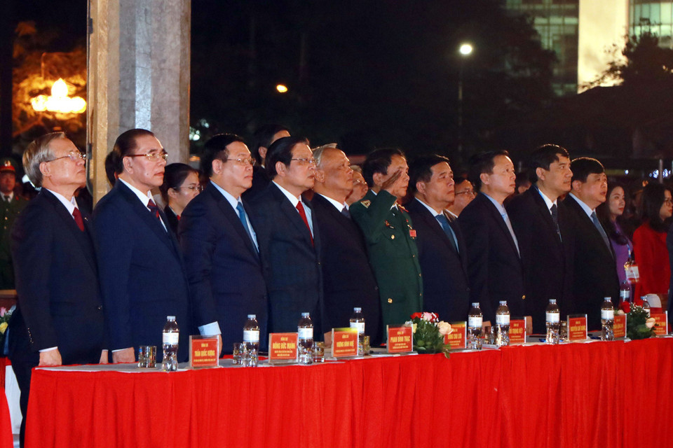 Các đại biểu Trung ương và địa phương tại buổi lễ. (Ảnh: Tá Chuyên/TTXVN)