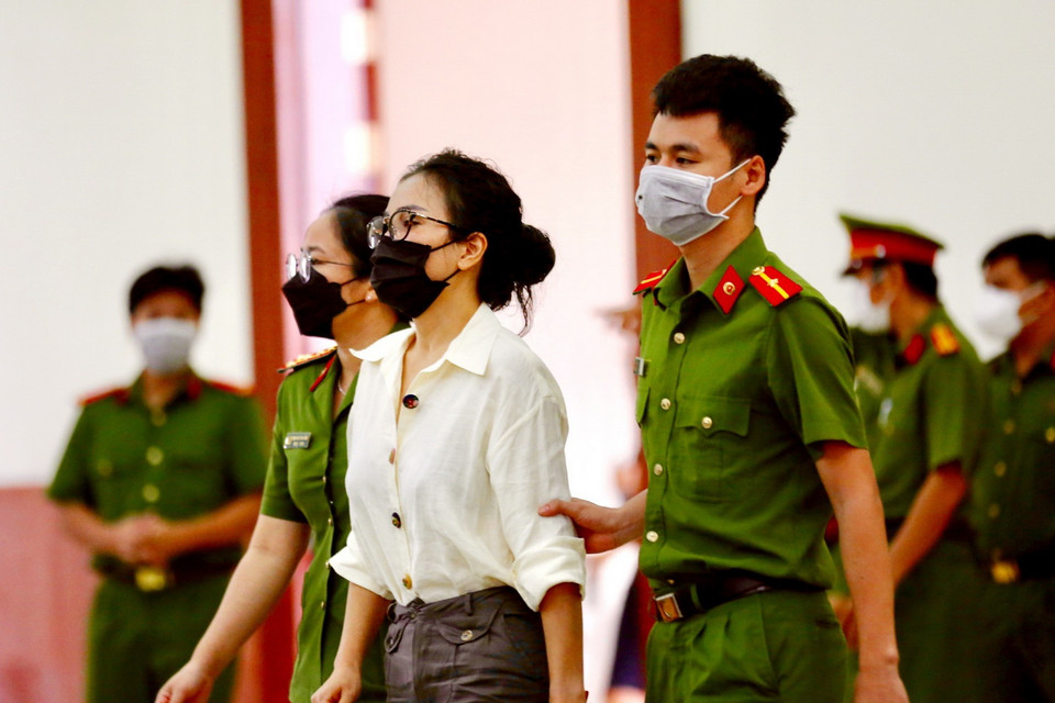  Bị cáo Lê Thị Thanh Thúy bị tuyên phạt y án sơ thẩm. (Ảnh: Thành Chung/TTXVN)