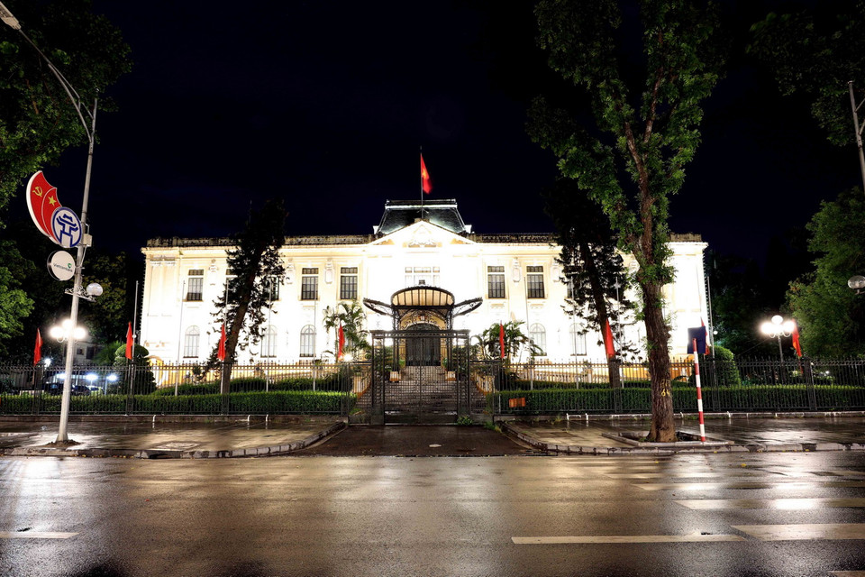  Nhà khách Chính phủ trên phố Ngô Quyền. (Ảnh: Nhật Anh/TTXVN)