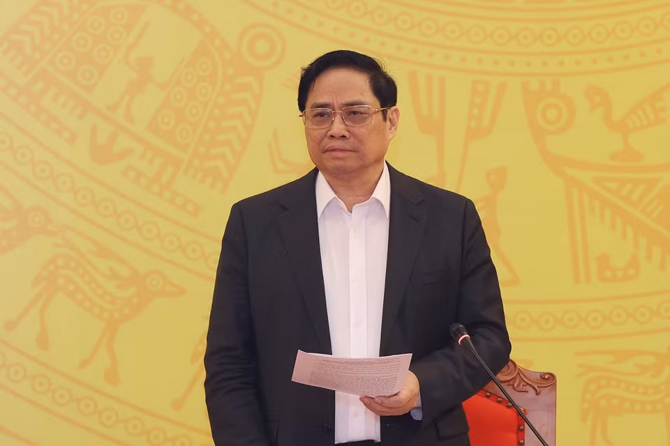  Thủ tướng Chính phủ Phạm Minh Chính phát biểu tại hội nghị. (Ảnh: Trí Dũng/TTXVN)