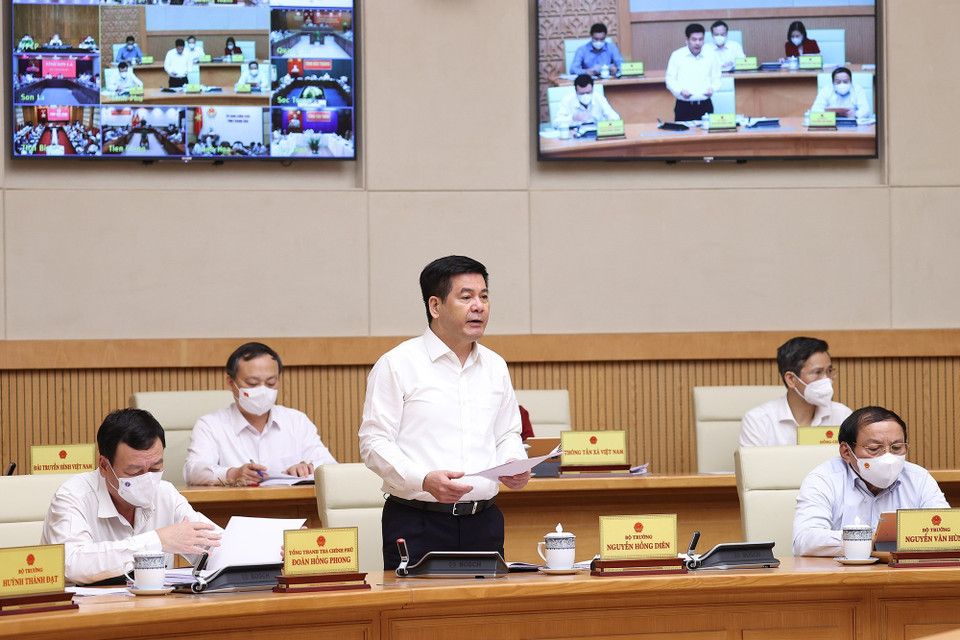  Bộ trưởng Bộ Công Thương Nguyễn Hồng Diên phát biểu. (Ảnh: Dương Giang/TTXVN)