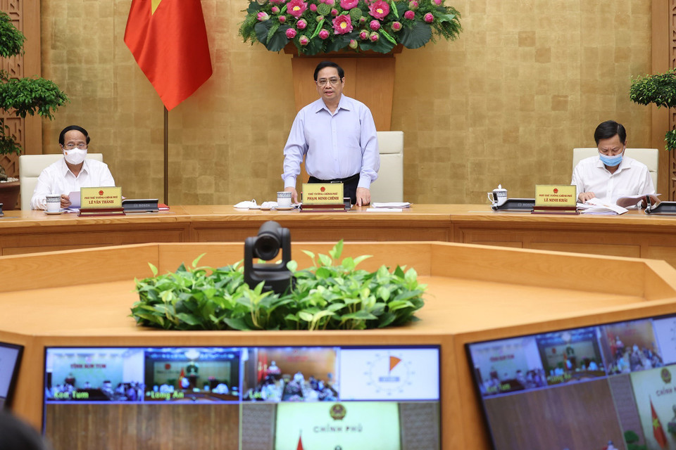 Thủ tướng Phạm Minh Chính phát biểu tại Phiên họp. (Ảnh: Dương Giang/TTXVN)