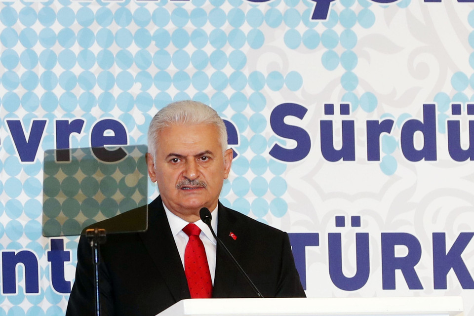 Chủ tịch Quốc hội Thổ Nhĩ Kỳ Binali Yidirim phát biểu khai mạc. (Ảnh: Trọng Đức/TTXVN)