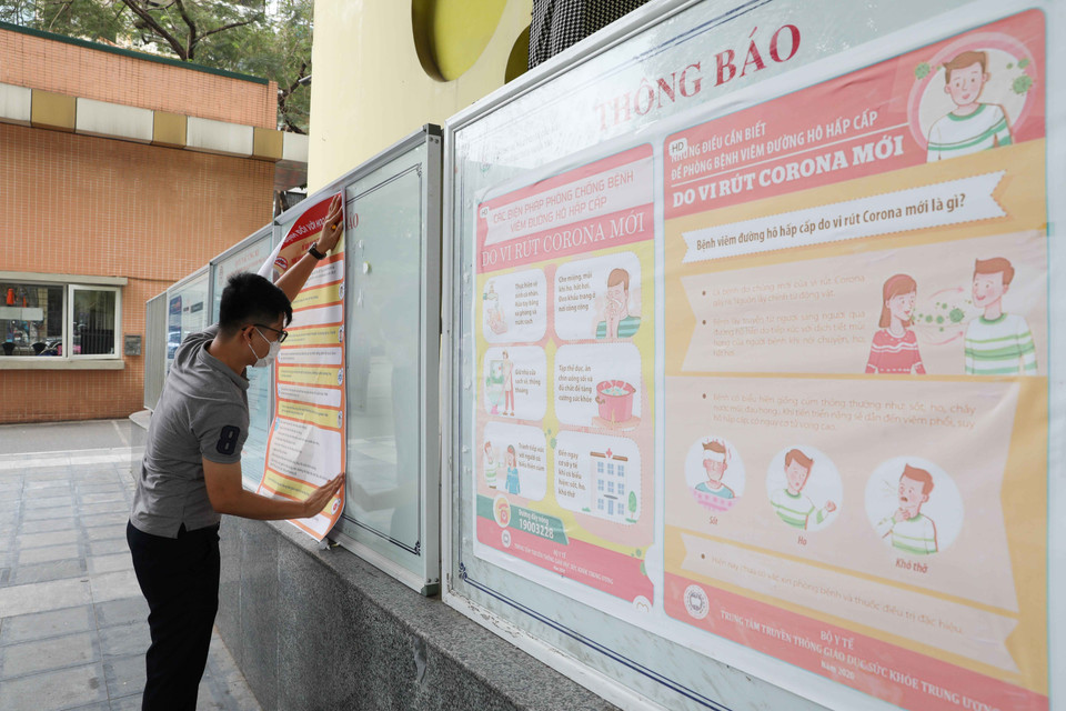 Các trường học cũng sẵn sàng xử trí trường hợp nghi ngờ mắc COVID-19 theo đúng các nội dung yêu cầu của Sở Giáo dục và Đào tạo. (Ảnh: Thanh Tùng/TTXVN)