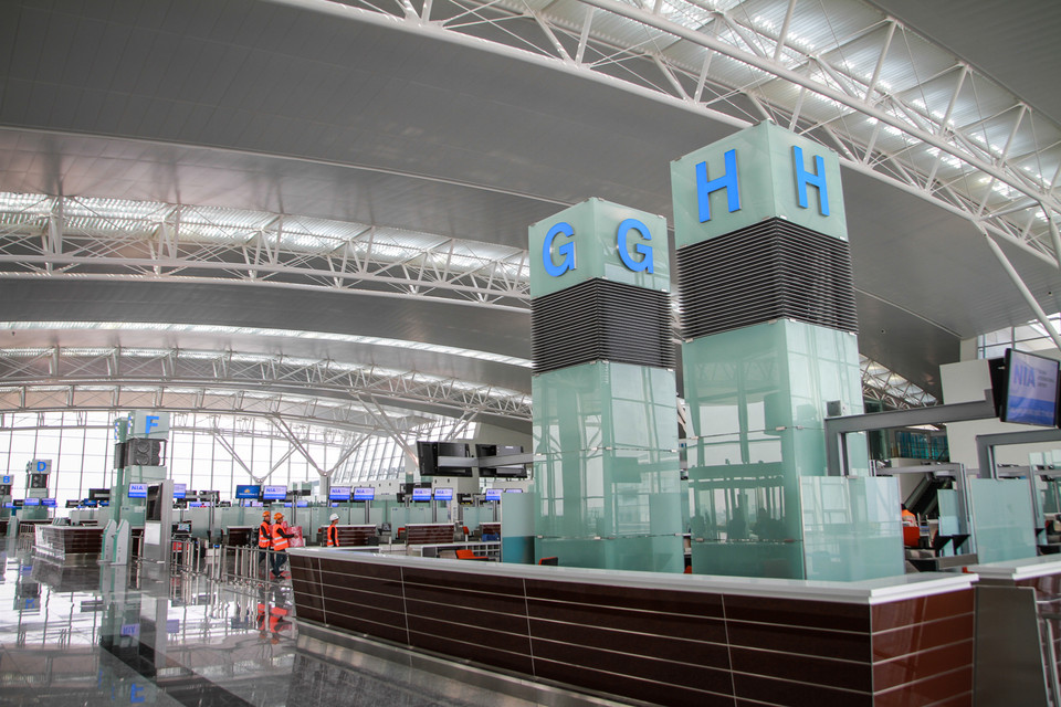 Nhà ga T2 có nhiều điểm khác biệt so với nhà ga T1 cũ. Các khu vực check-in được phân rõ ràng, liền mạch. (Ảnh: Minh Sơn–Hoàng Long/Vietnam+)