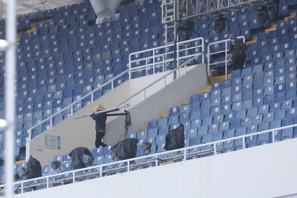 Các hạng mục đang được khẩn trương hoàn thiện. (Ảnh: Minh Quyết/TTXVN)