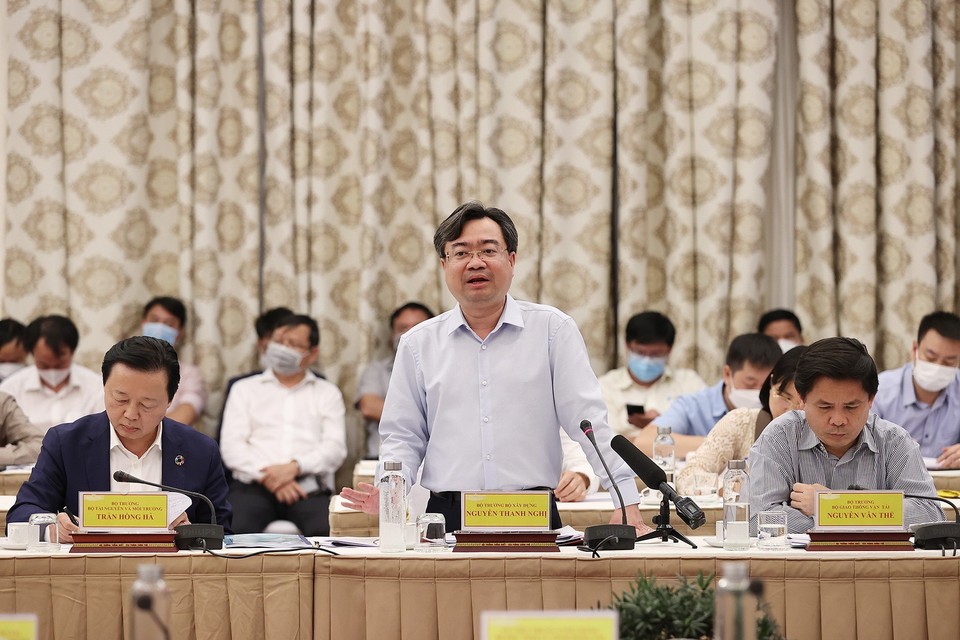 Bộ trưởng Bộ Xây dựng Nguyễn Thanh Nghị phát biểu. (Ảnh: Dương Giang/TTXVN)