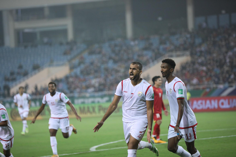 Tuy nhiên, sang hiệp 2, Oman đã tận dụng thành công cơ hội của mình để phá vỡ bế tắc. (Ảnh: Tá Hiển/Vietnam+)