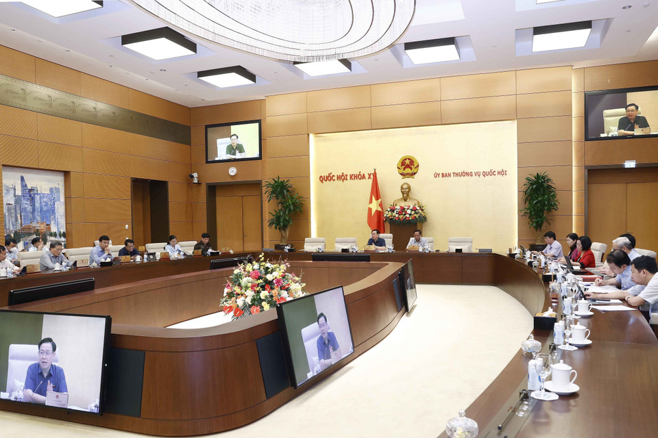 Chủ tịch Quốc hội Vương Đình Huệ phát biểu. (Ảnh: Doãn Tấn/TTXVN)