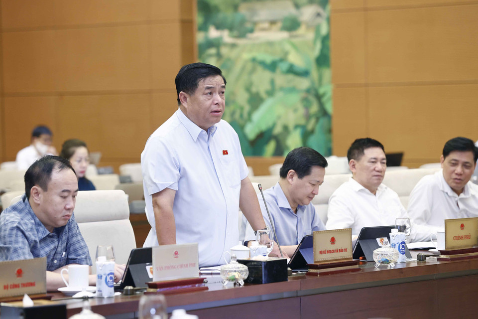 Bộ trưởng Bộ Kế hoạch và Đầu tư Nguyễn Chí Dũng phát biểu. (Ảnh: Doãn Tấn/TTXVN)