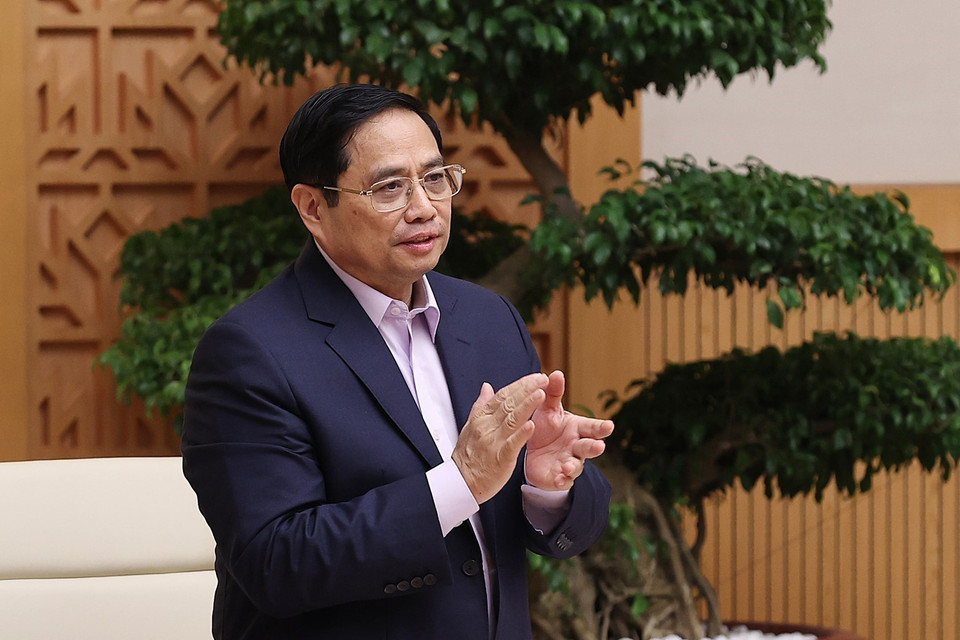 Thủ tướng Phạm Minh Chính chủ trì phiên họp. (Ảnh: Dương Giang/TTXVN)