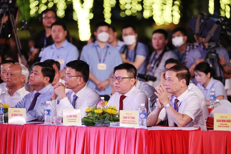 Các đại biểu dự lễ kỷ niệm. (Ảnh: Dương Giang/TTXVN)