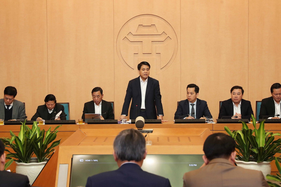  UBND thành phố Hà Nội đã ra quyết định thành lập Ban Chỉ đạo công tác phòng chống dịch bệnh viêm đường hô hấp cấp do nCoV gây ra, Trưởng Ban là ông Nguyễn Đức Chung (ảnh), Chủ tịch UBND thành phố. (Ảnh: Lâm Khánh/TTXVN)