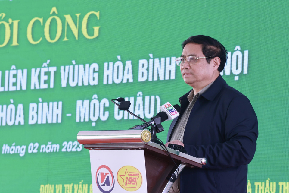 Thủ tướng Phạm Minh Chính phát biểu. (Ảnh: Dương Giang/TTXVN)