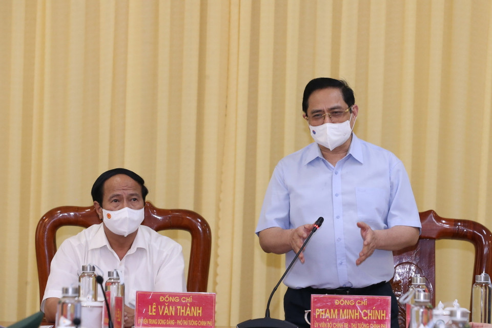 Thủ tướng Phạm Minh Chính phát biểu chỉ đạo. (Ảnh: Văn Điệp/TTXVN)