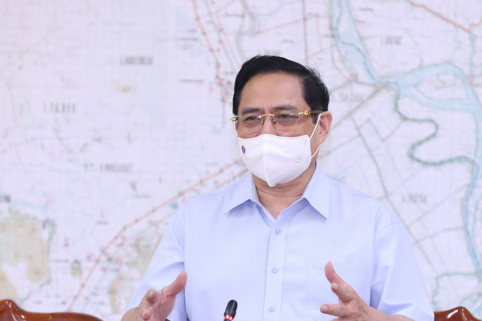 Thủ tướng Phạm Minh Chính phát biểu chỉ đạo. (Ảnh: Văn Điệp/TTXVN)