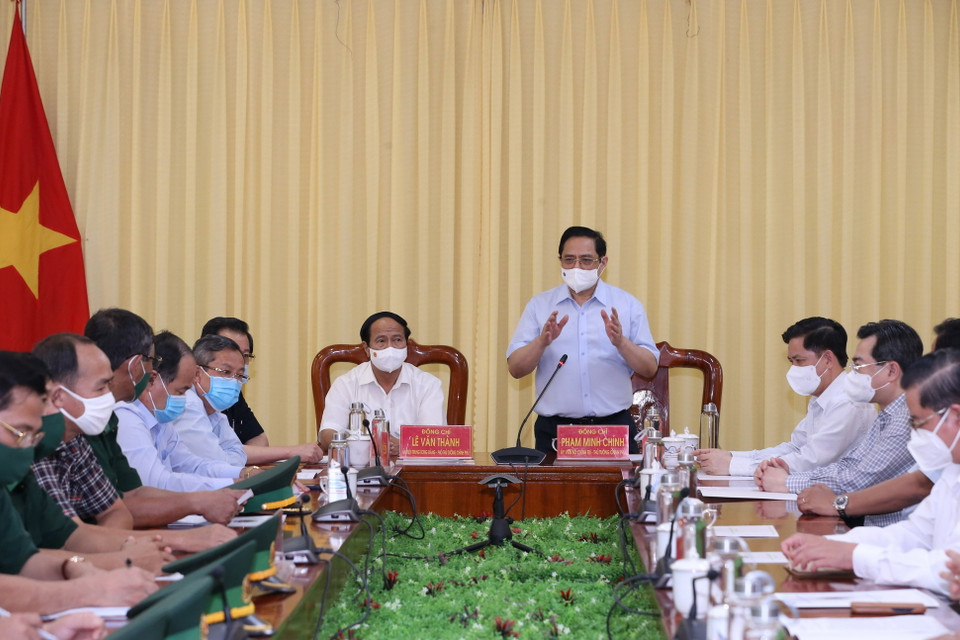 Thủ tướng Phạm Minh Chính phát biểu chỉ đạo. (Ảnh: Văn Điệp/TTXVN)