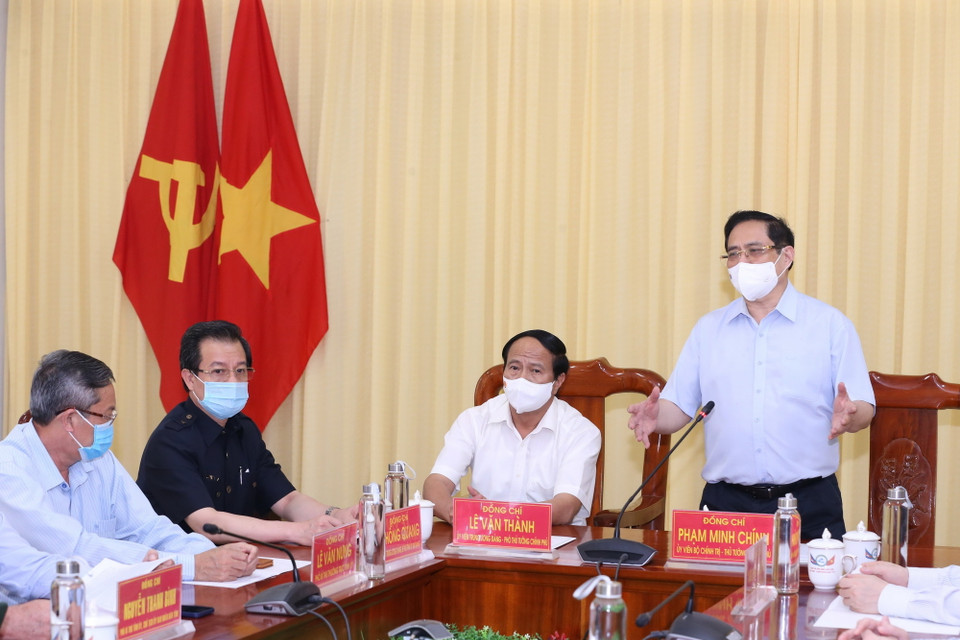 Thủ tướng Phạm Minh Chính phát biểu chỉ đạo. (Ảnh: Văn Điệp/TTXVN)