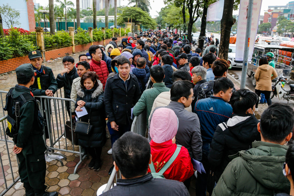 An ninh tại trụ sở VFF cũng được tăng cường tối đa. (Ảnh: Minh Sơn/Vietnam+) 