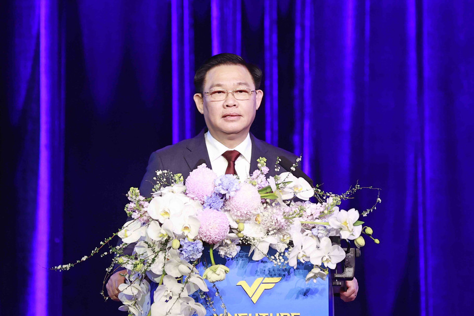 Chủ tịch Quốc hội Vương Đình Huệ phát biểu. (Ảnh: Doãn Tấn/TTXVN)