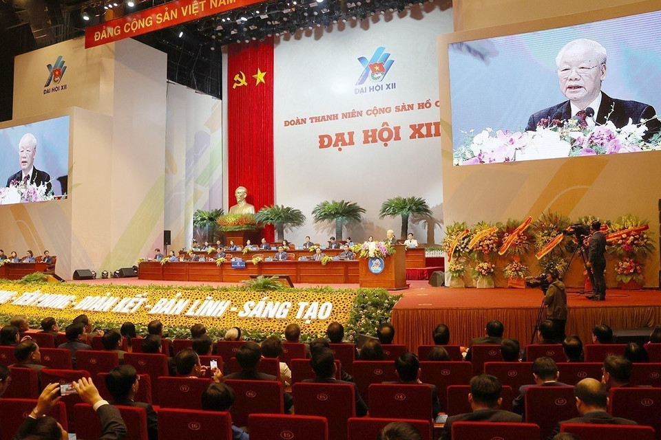 Tổng Bí thư Nguyễn Phú Trọng phát biểu chỉ đạo tại đại hội. (Ảnh: Trí Dũng/TTXVN)