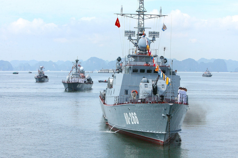 Tàu chiến của Quân chủng Hải quân. (Ảnh: Trọng Đức/TTXVN)