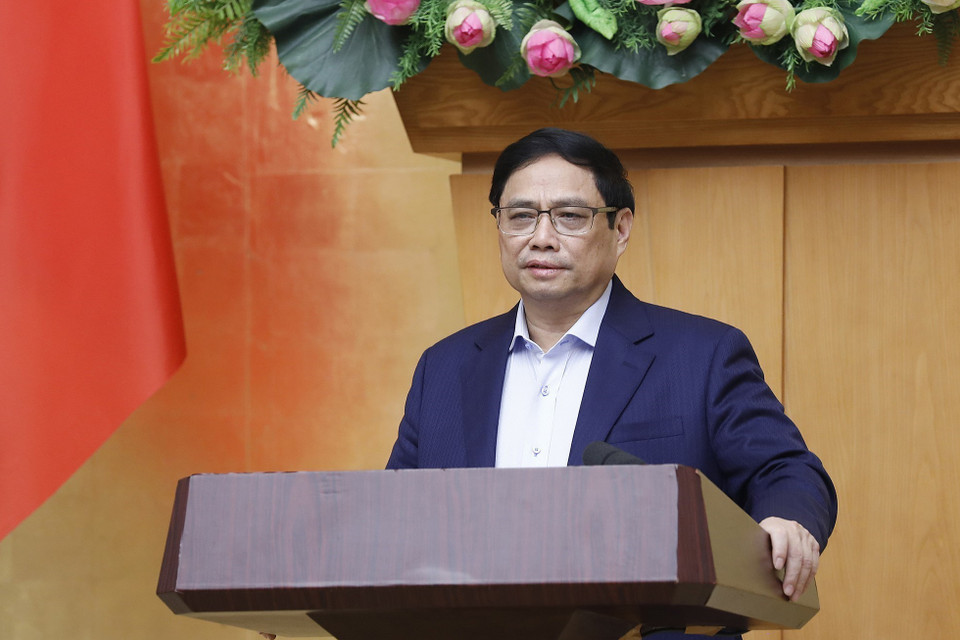 Thủ tướng Phạm Minh Chính chủ trì Phiên họp Chính phủ thường kỳ tháng 11 năm 2022. (Ảnh: Dương Giang/TTXVN)