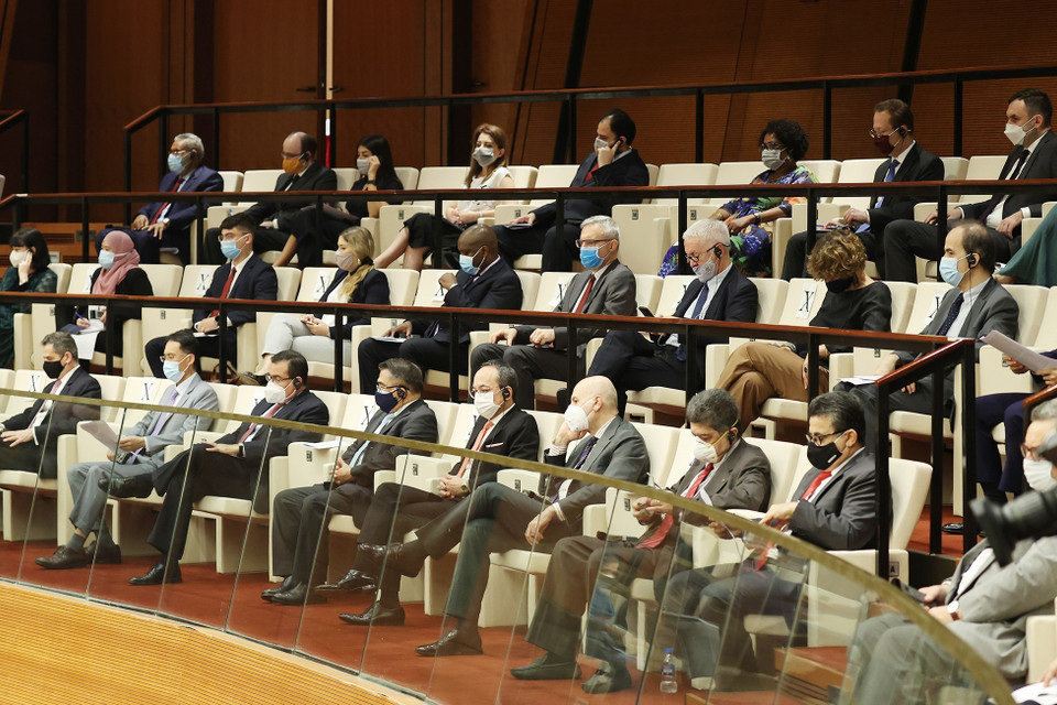  Đại biểu quốc tế tham dự phiên khai mạc. (Ảnh: Dương Giang/TTXVN)