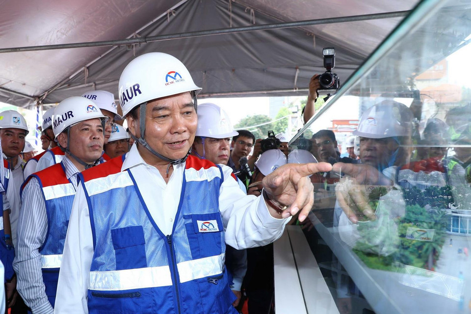 Dự án metro số 1 có bốn gói thầu chính sử dụng vốn vay ODA từ Cơ quan Hợp tác quốc tế Nhật Bản (JICA) và vốn đối ứng của thành phố, bao gồm ba gói thầu xây dựng và một gói thầu cơ điện. (Ảnh: Thống Nhất/TTXVN)