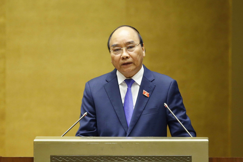 Thủ tướng Nguyễn Xuân Phúc phát biểu. (Ảnh: Doãn Tấn/TTXVN)