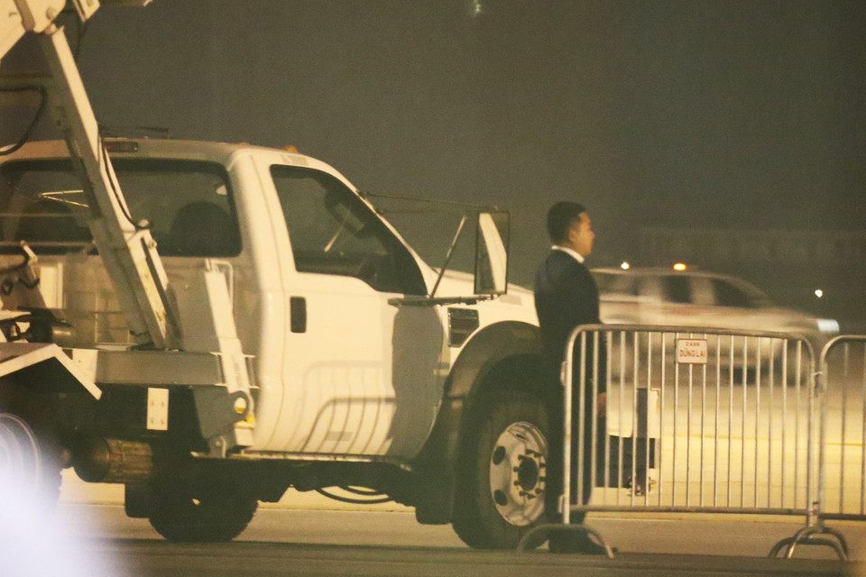 Tổng thống Mỹ Donald Trump dự kiến sẽ đặt chân xuống sân bay Nội Bài vào khoảng 20 giờ tối nay, 26/2. (Ảnh: PV/Vietnam+)