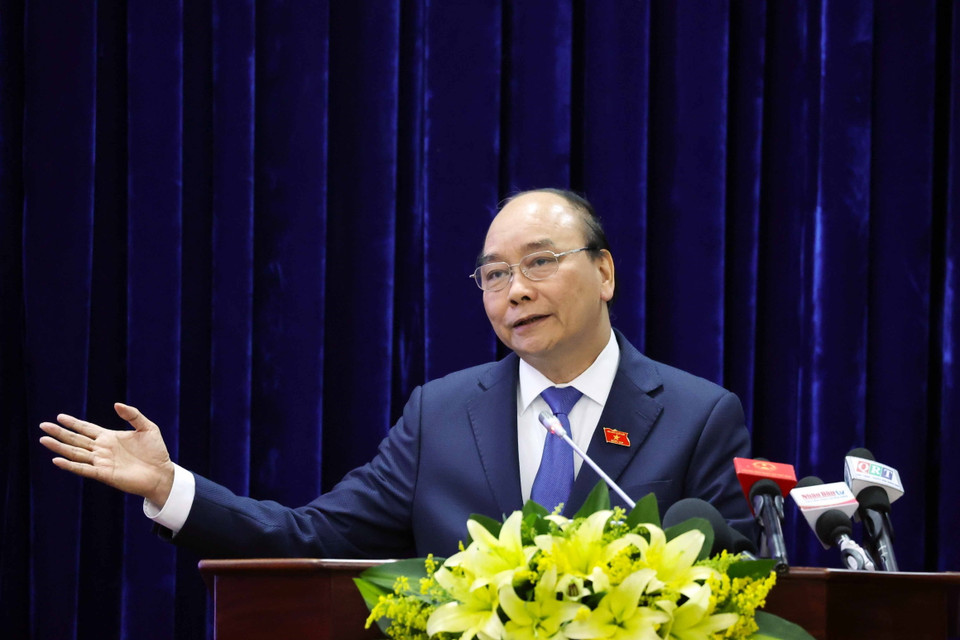 Thủ tướng Nguyễn Xuân Phúc phát biểu. (Ảnh: Thống Nhất/TTXVN)