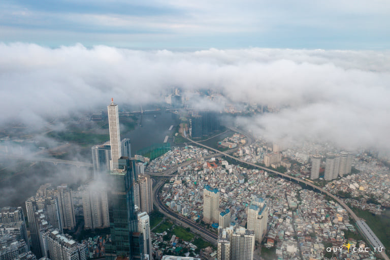 Thành phố Hồ Chí Minh nhìn từ trên cao. (Ảnh: Ngô Trần Hải An/Vietnam+)