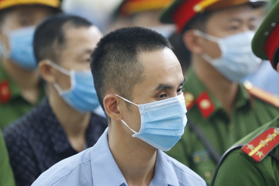 Bị cáo Lê Đình Doanh tại phiên tòa. (Ảnh: Doãn Tấn/TTXVN)