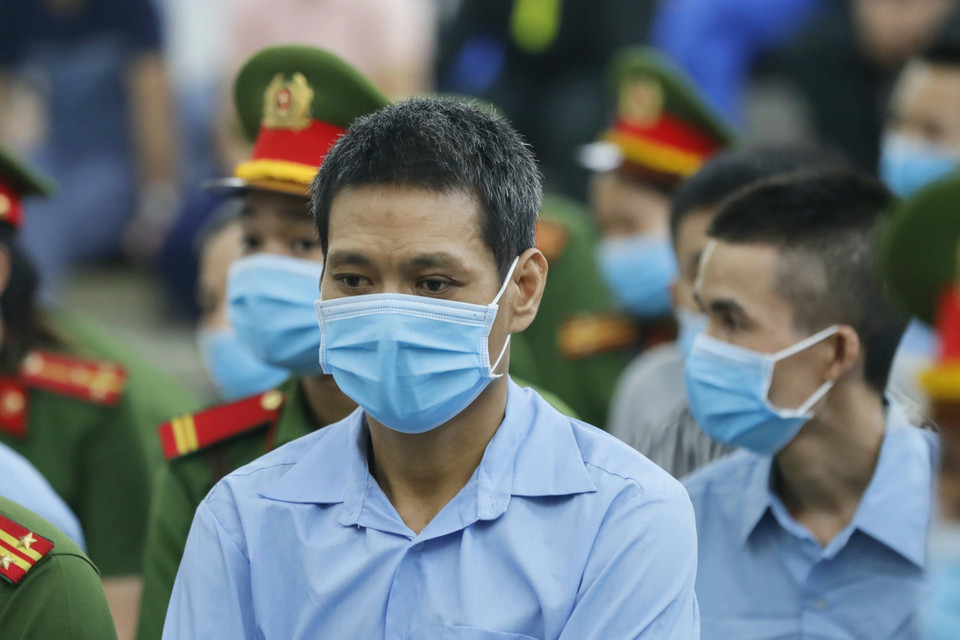 Các bị cáo tại phiên tòa. (Ảnh: Doãn Tấn/TTXVN)