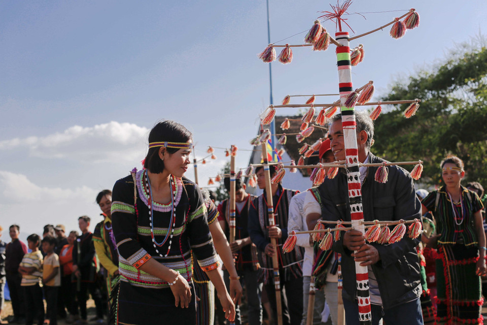 Lễ hội Iun Jông, hay còn gọi là lễ gắn kết tình thân của người Mạ, một dân tộc bản địa sinh sống lâu đời trên địa bàn tỉnh Đắk Nông. (Ảnh: TTXVN phát)
