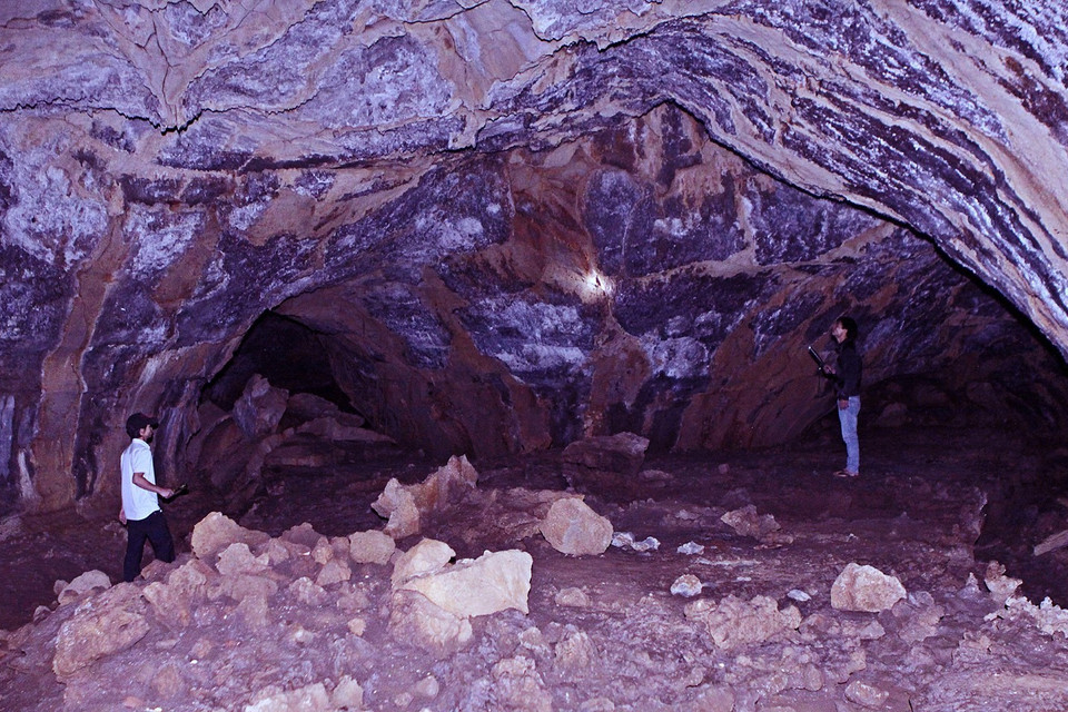 Công viên Địa chất Đắk Nông thuộc loại hiếm trên thế giới với những dòng thạch nhũ dung nham còn hiện rõ. (Ảnh: Dương Giang/TTXVN)