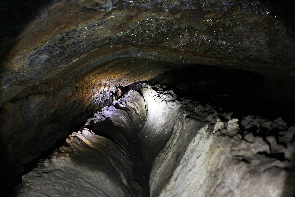 Công viên Địa chất Đắk Nông thuộc loại hiếm trên thế giới với những dòng thạch nhũ dung nham còn hiện rõ. (Ảnh: Dương Giang/TTXVN)