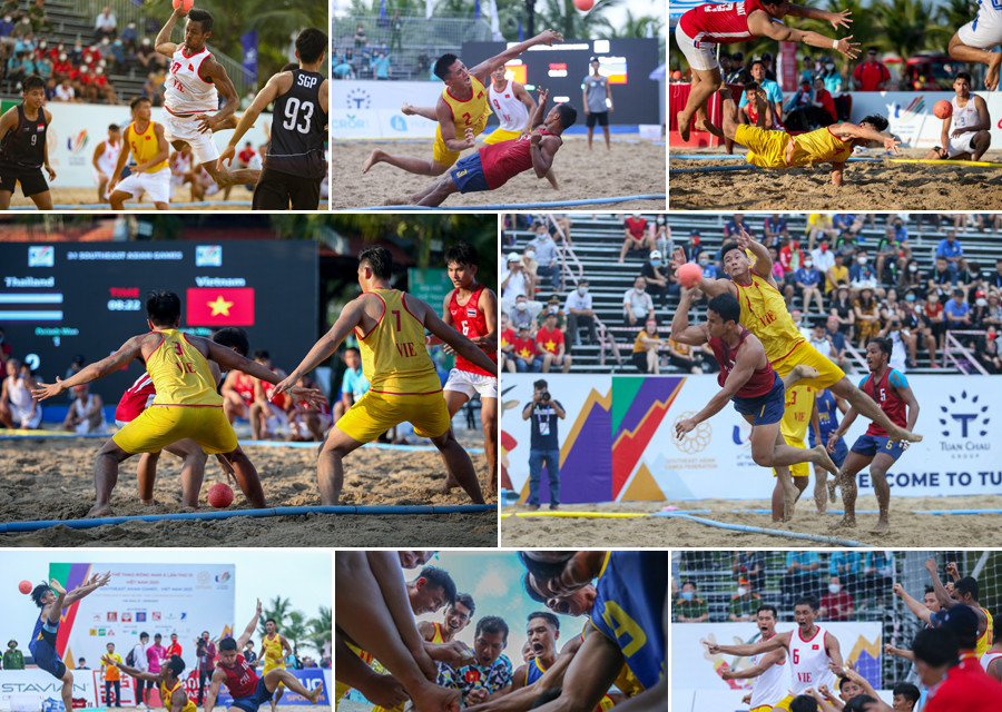 Còn lại, giải Khuyến khích có phần thưởng trị giá 1 triệu đồng. Trong ảnh, tác phẩm 'Hành trình HCV Bóng ném bãi biển' của tác giả Trần Đăng Khoa (TP.HCM) đoạt giải khuyến khích. (Ảnh: NSNA VN)