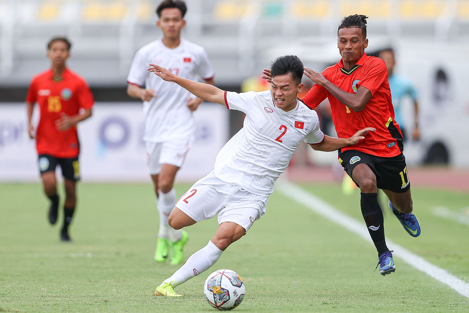 Chiến thắng thứ hai liên tiếp giúp U20 Việt Nam giành 6 điểm tuyệt đối sau hai lượt trận, đứng đầu bảng F với hiệu số +8. (Ảnh: VFF)