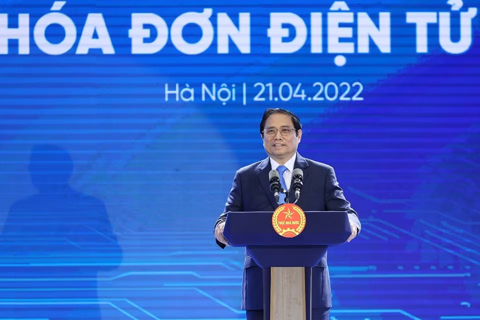 Thủ tướng Phạm Minh Chính phát biểu tại buổi lễ. (Ảnh: Dương Giang/TTXVN)