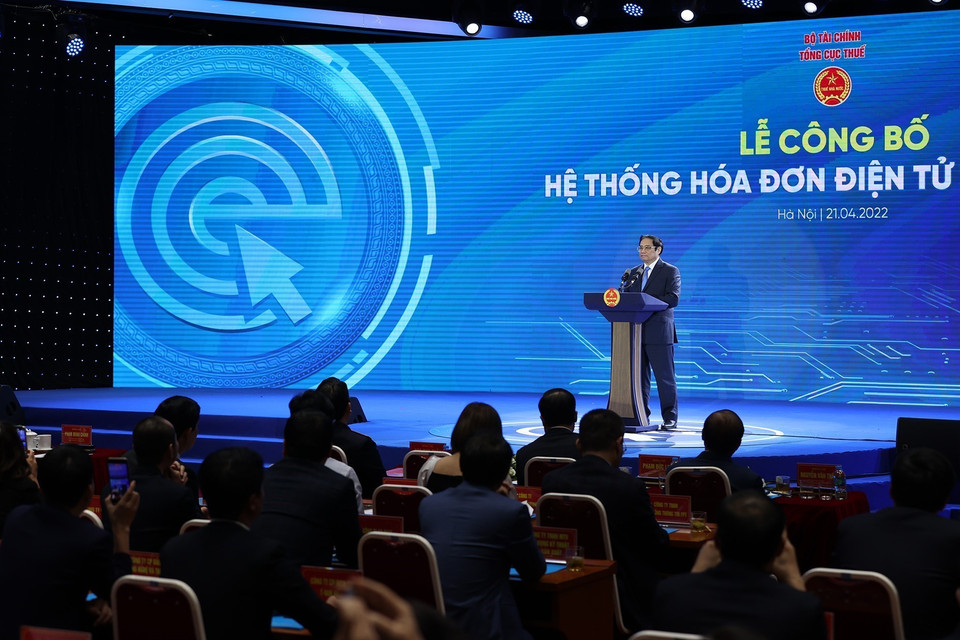 Thủ tướng Phạm Minh Chính phát biểu tại buổi lễ. (Ảnh: Dương Giang/TTXVN)