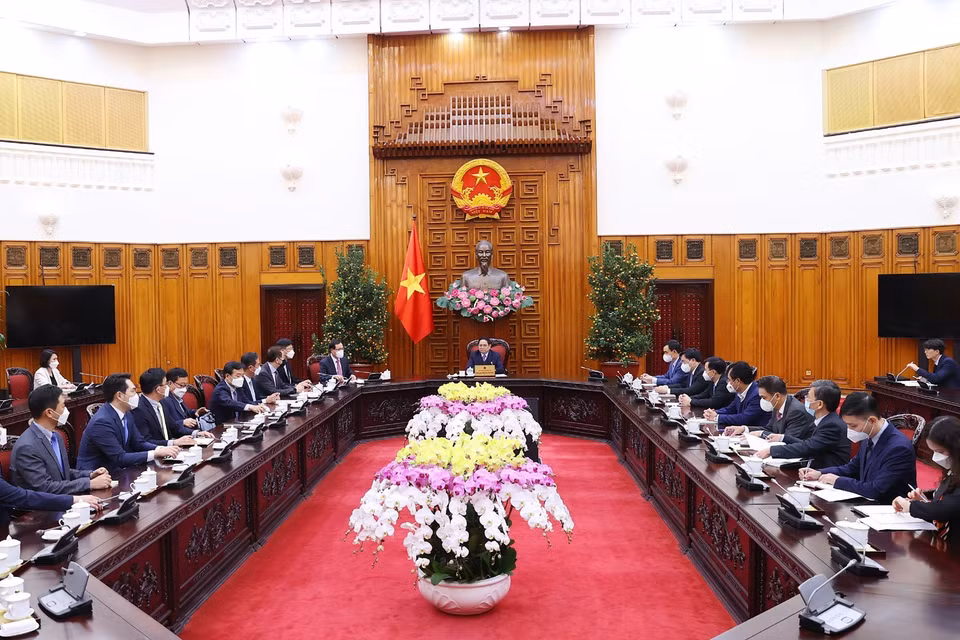 Quang cảnh cuộc tiếp. (Ảnh: Dương Giang/TTXVN)