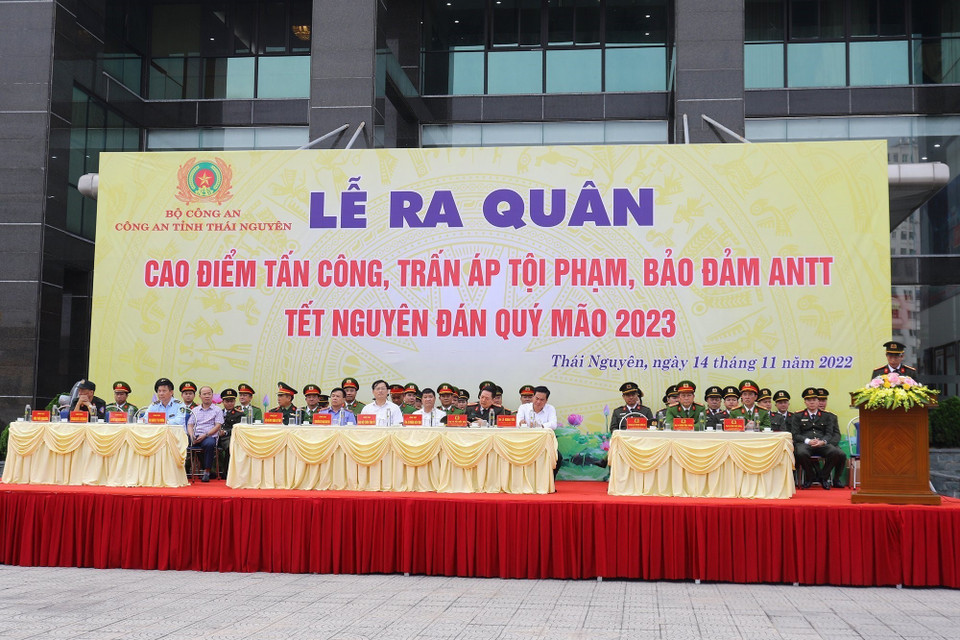 Các đại biểu tham dự Lễ ra quân. (Ảnh: Thu Hằng/TTXVN)