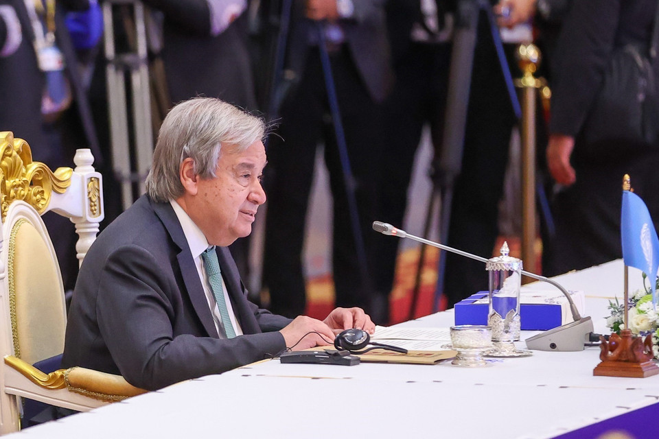 Tổng Thư ký Liên hợp quốc Antonio Guterres phát biểu. (Ảnh: Dương Giang/TTXVN)