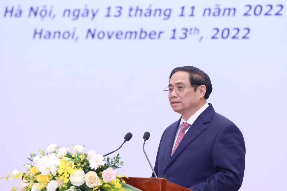 Thủ tướng Chính phủ Phạm Minh Chính phát biểu. (Ảnh: Lâm Khánh/TTXVN)