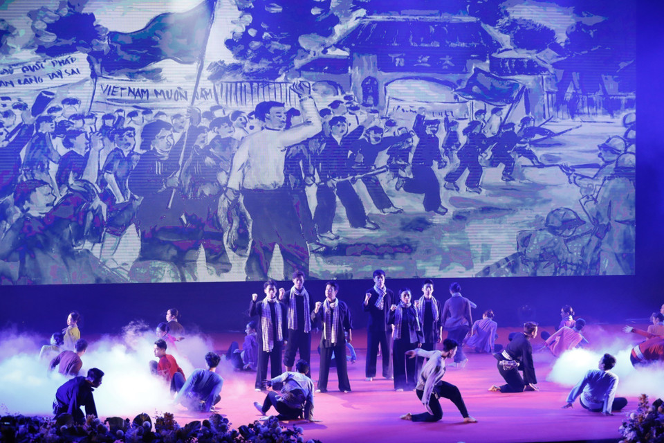 Một tiết mục tại chương trình. (Ảnh: Dương Giang/TTXVN)